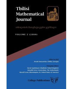 Tbilisi Mathematical Journal Volume 2 (2009)