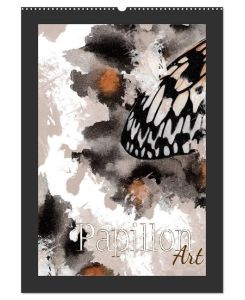 Papillon Art (Wandkalender 2024 DIN A2 hoch), CALVENDO Monatskalender 12 Schmetterlinge künstlerisch dargestellt, mit fein ausgearbeiteteten Details, handgezeichnet. - Julia Koch