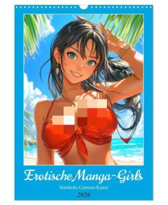 Erotische Manga-Girls. Sinnliche Cartoon-Kunst (Wandkalender 2026 DIN A3 hoch), CALVENDO Monatskalender Selbstbewusste Mädchen in sinnlicher Manga-Ästhetik
