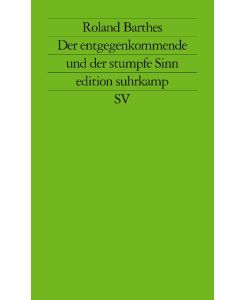 Der entgegenkommende und der stumpfe Sinn Kritische Essays III - Roland Barthes, Dieter Hornig