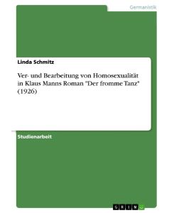 Ver- und Bearbeitung von Homosexualität in Klaus Manns Roman 
