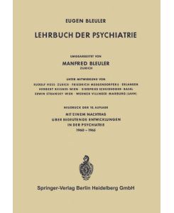 Lehrbuch der Psychiatrie - Manfred Bleuler, Eugen Bleuler