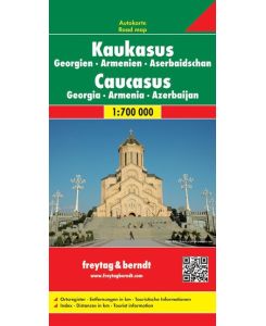 Kaukasus, Straßenkarte 1:700. 000, freytag & berndt Georgien - Armenien - Aserbaidschan