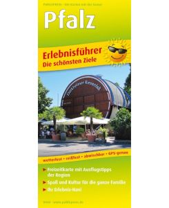 Pfalz Erlebnisführer mit Informationen zu Freizeiteinrichtungen auf der Kartenrückseite, wetterfest, reißfest, abwischbar, GPS-genau. 1:160000