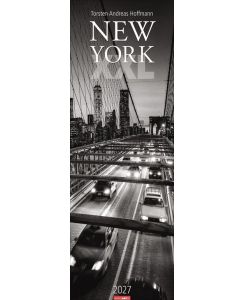 New York XXL Kalender 2027 Reise-Kalender mit 12 atemberaubenden Fotografien gigantischer Häuserschluchten und Wolkenkratzer. Langer Wandkalender 2027 XXL. 34 x 98 cm Hochformat