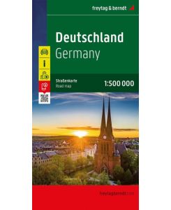 Deutschland, Straßenkarte 1:500. 000, freytag & berndt Touristische Informationen. Mit Ortsregister mit PLZ. Entfernungen in km