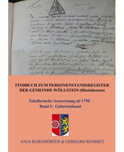 Findbuch zum Personenstandsregister der Gemeinde Wöllstein/ Rheinhessen Tabellarische Auswertung ab 1798    Band I Geburtenband - Anja Korndörfer & Gerhard Remmet