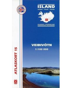 Island Atlaskort 15 Veidivötn 1:100. 000